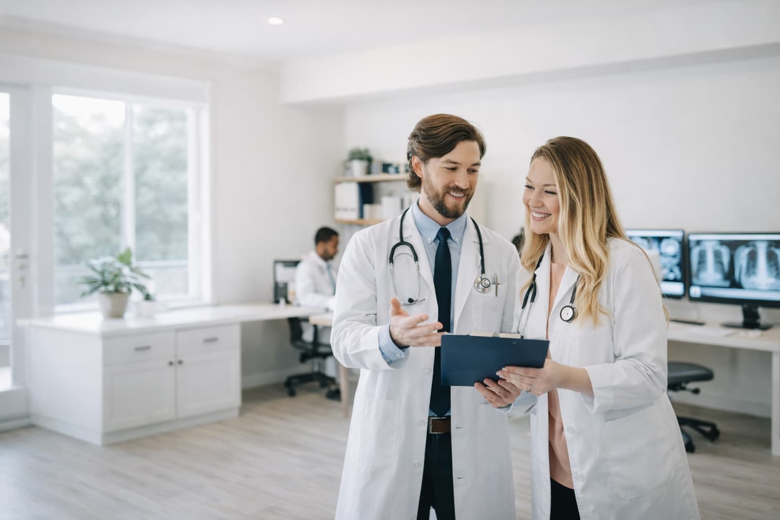 Ärzte in moderner Praxis